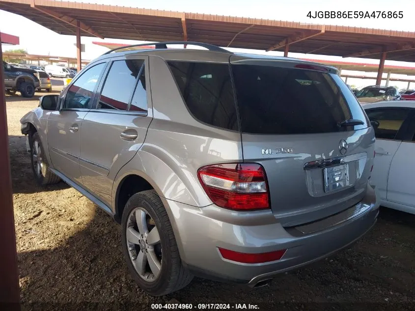 4JGBB86E59A476865 2009 Mercedes-Benz Ml 350 4Matic