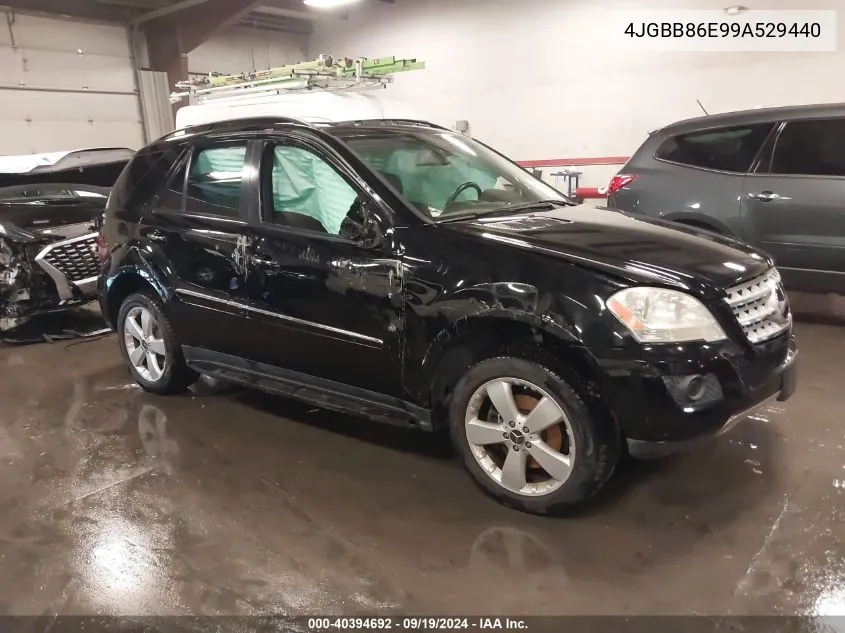 2009 Mercedes-Benz Ml 350 4Matic VIN: 4JGBB86E99A529440 Lot: 40394692