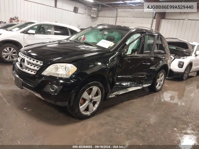 2009 Mercedes-Benz Ml 350 4Matic VIN: 4JGBB86E99A529440 Lot: 40394692