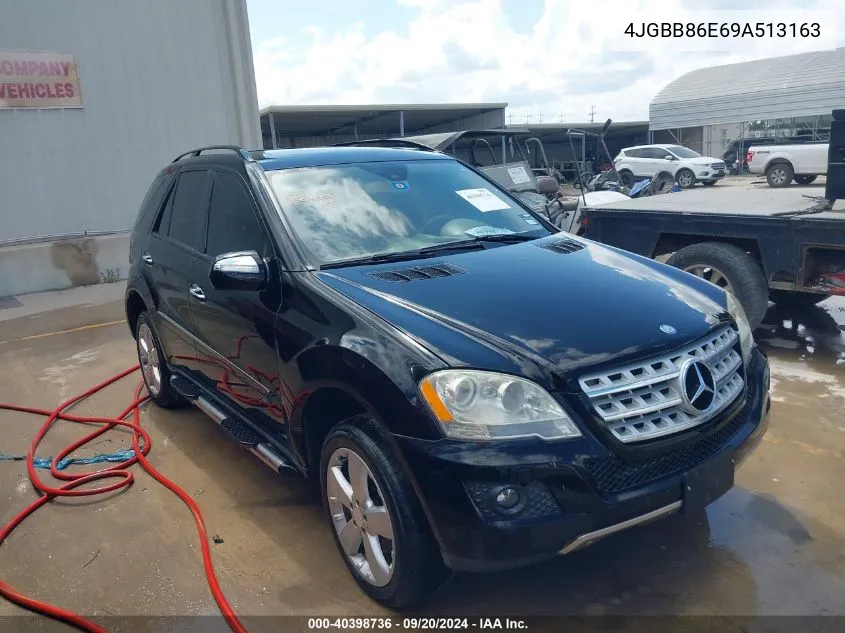 2009 Mercedes-Benz Ml 350 4Matic VIN: 4JGBB86E69A513163 Lot: 40398736