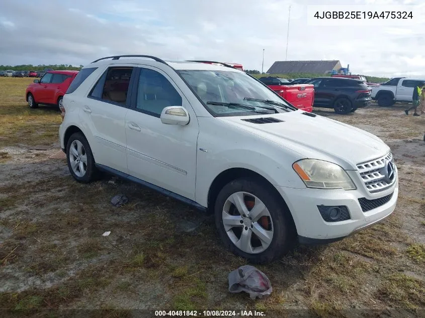 2009 Mercedes-Benz Ml 320 Bluetec 4Matic VIN: 4JGBB25E19A475324 Lot: 40481842