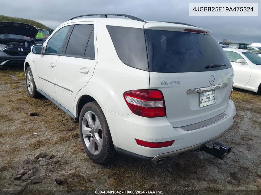 2009 Mercedes-Benz Ml 320 Bluetec 4Matic VIN: 4JGBB25E19A475324 Lot: 40481842