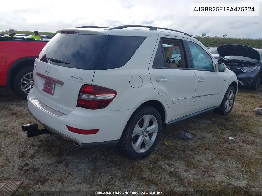 2009 Mercedes-Benz Ml 320 Bluetec 4Matic VIN: 4JGBB25E19A475324 Lot: 40481842