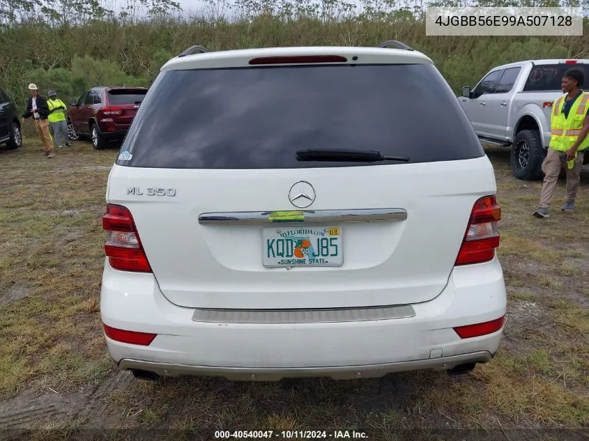 2009 Mercedes-Benz Ml 350 VIN: 4JGBB56E99A507128 Lot: 40540047