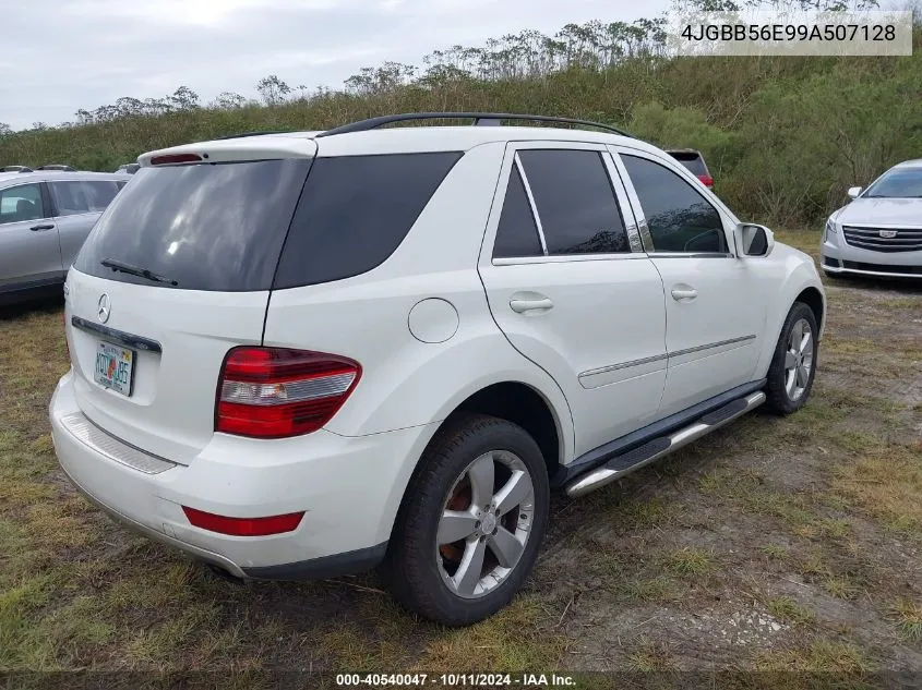 2009 Mercedes-Benz Ml 350 VIN: 4JGBB56E99A507128 Lot: 40540047