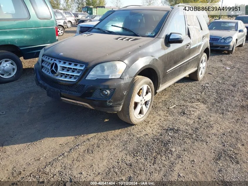 2009 Mercedes-Benz Ml 350 4Matic VIN: 4JGBB86E39A499951 Lot: 40541404