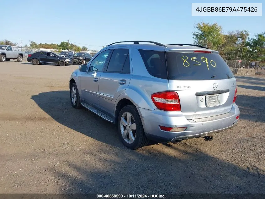 4JGBB86E79A475426 2009 Mercedes-Benz Ml 350