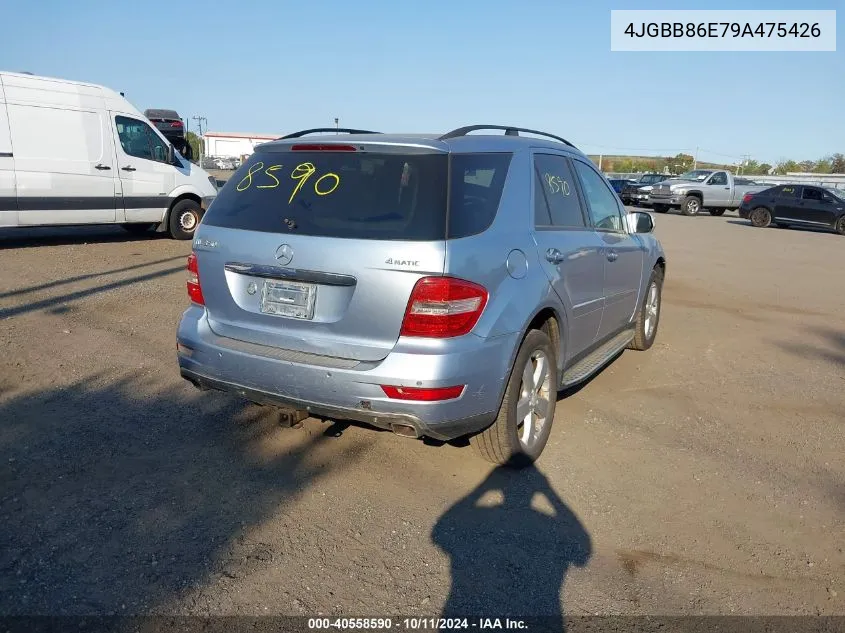 4JGBB86E79A475426 2009 Mercedes-Benz Ml 350