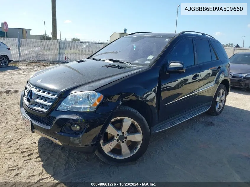 2009 Mercedes-Benz Ml 350 4Matic VIN: 4JGBB86E09A509660 Lot: 40661276