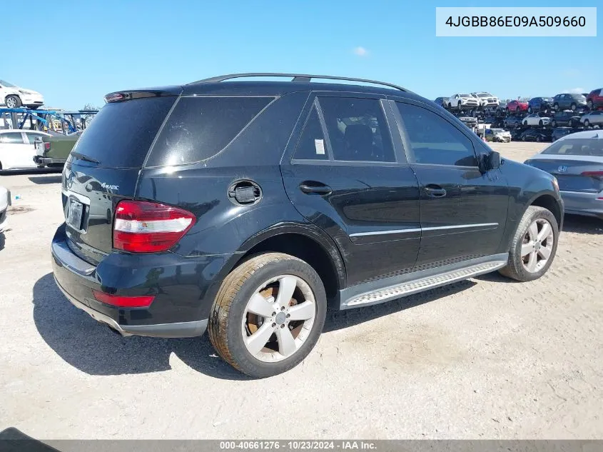 2009 Mercedes-Benz Ml 350 4Matic VIN: 4JGBB86E09A509660 Lot: 40661276