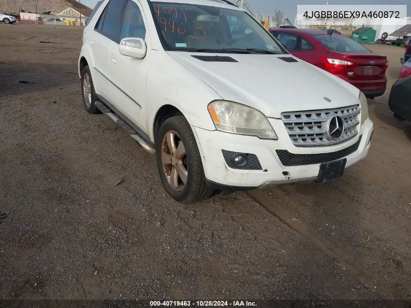 2009 Mercedes-Benz Ml 350 VIN: 4JGBB86EX9A460872 Lot: 40719463