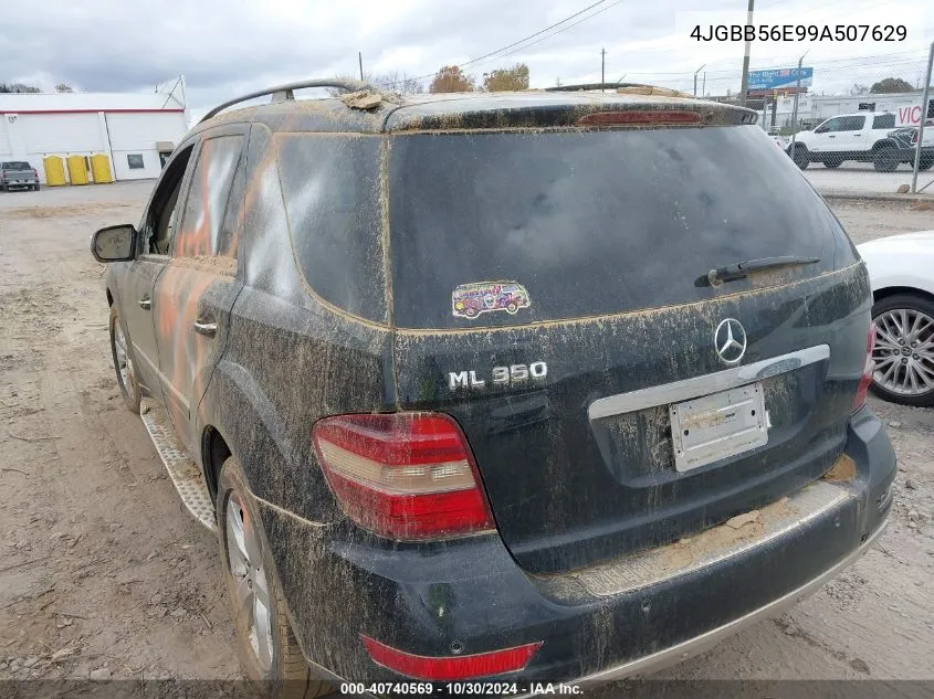 2009 Mercedes-Benz Ml 350 VIN: 4JGBB56E99A507629 Lot: 40740569