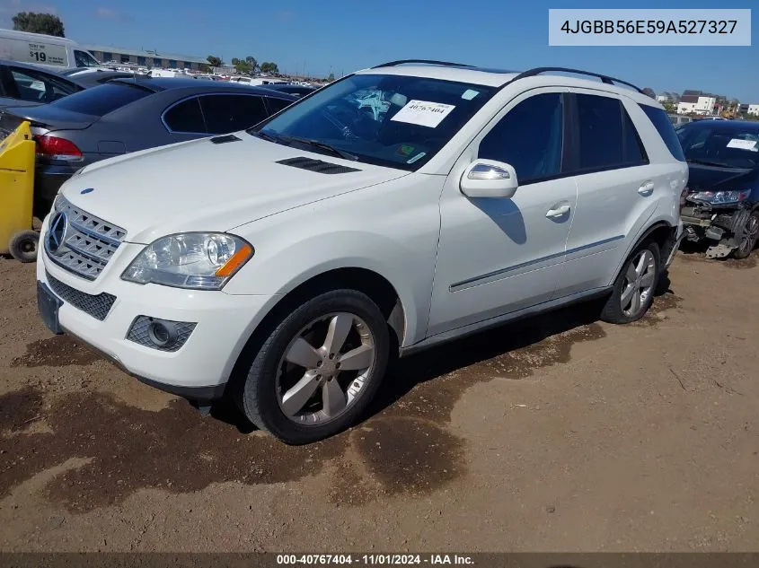 2009 Mercedes-Benz Ml 350 VIN: 4JGBB56E59A527327 Lot: 40767404