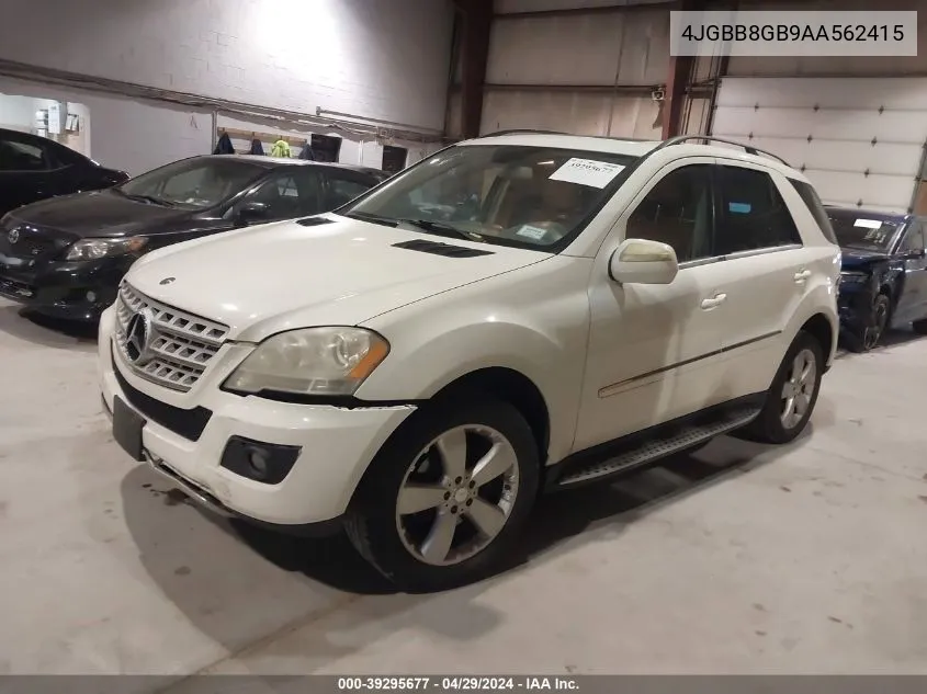 4JGBB8GB9AA562415 2010 Mercedes-Benz Ml 350 4Matic