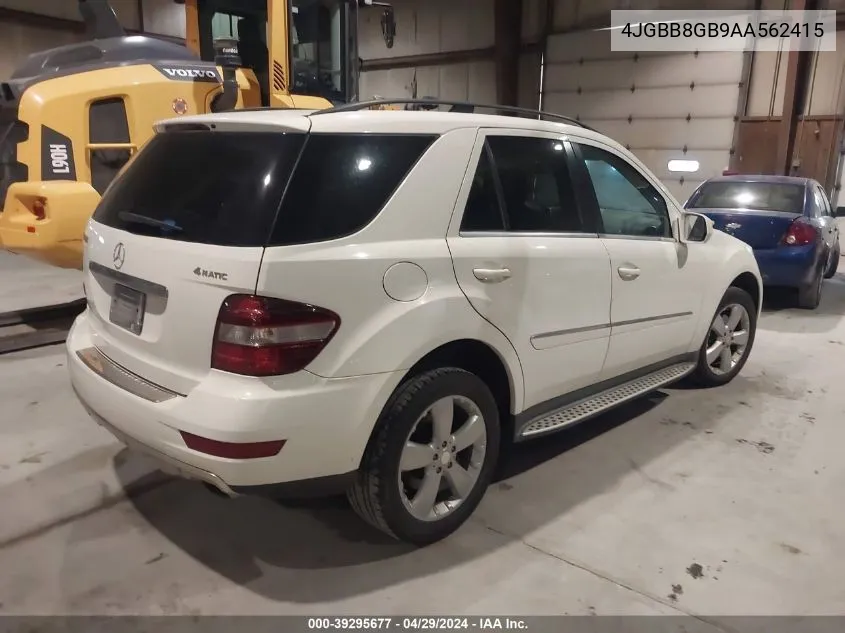 4JGBB8GB9AA562415 2010 Mercedes-Benz Ml 350 4Matic