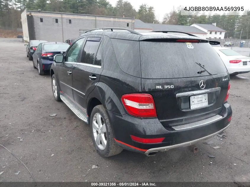 2010 Mercedes-Benz Ml 350 4Matic VIN: 4JGBB8GB9AA569395 Lot: 39321355