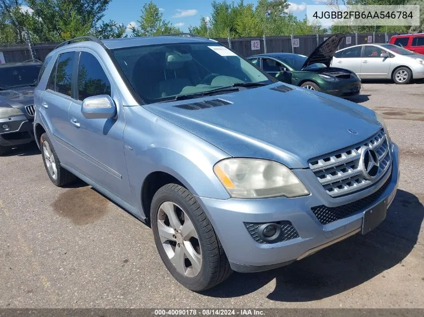 2010 Mercedes-Benz Ml 350 Bluetec 4Matic VIN: 4JGBB2FB6AA546784 Lot: 40090178