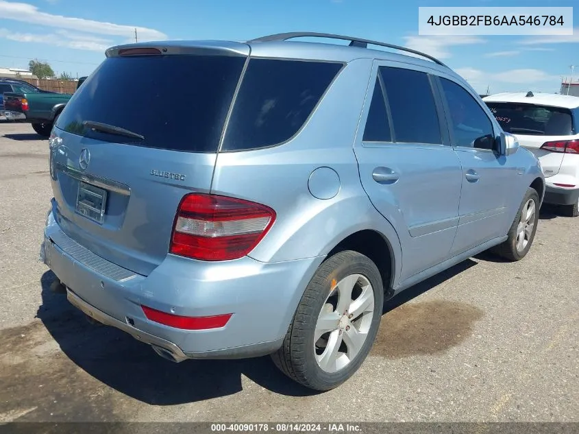 2010 Mercedes-Benz Ml 350 Bluetec 4Matic VIN: 4JGBB2FB6AA546784 Lot: 40090178