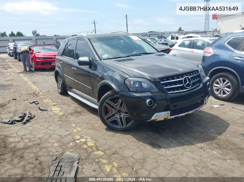 2010 Mercedes-Benz Ml 63 Amg 4Matic VIN: 4JGBB7HBXAA531649 Lot: 40138590