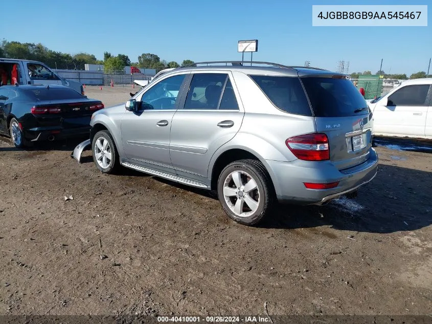 2010 Mercedes-Benz Ml 350 4Matic VIN: 4JGBB8GB9AA545467 Lot: 40410001