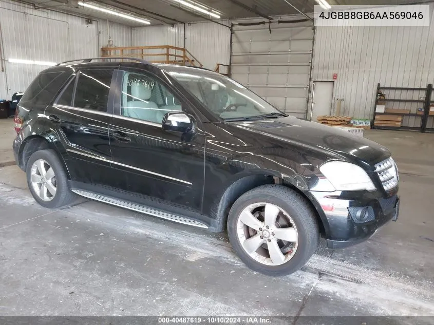 2010 Mercedes-Benz Ml 350 4Matic VIN: 4JGBB8GB6AA569046 Lot: 40487619