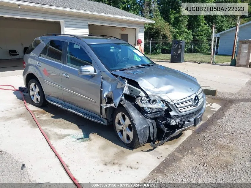 2011 Mercedes-Benz Ml 350 Bluetec 4Matic VIN: 4JGBB2FB5BA722323 Lot: 39873158