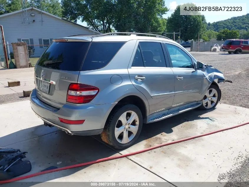 2011 Mercedes-Benz Ml 350 Bluetec 4Matic VIN: 4JGBB2FB5BA722323 Lot: 39873158