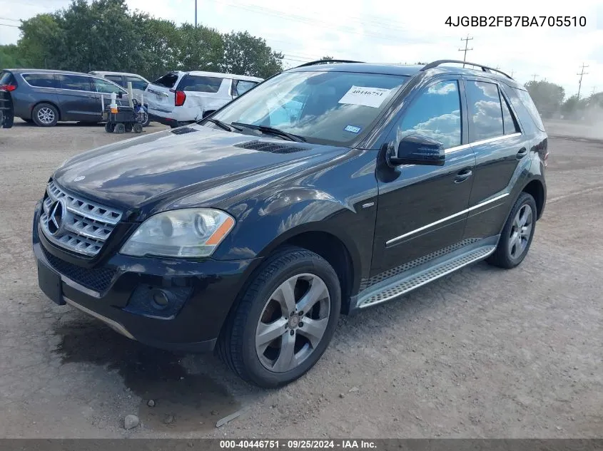 2011 Mercedes-Benz Ml 350 Bluetec 4Matic VIN: 4JGBB2FB7BA705510 Lot: 40446751