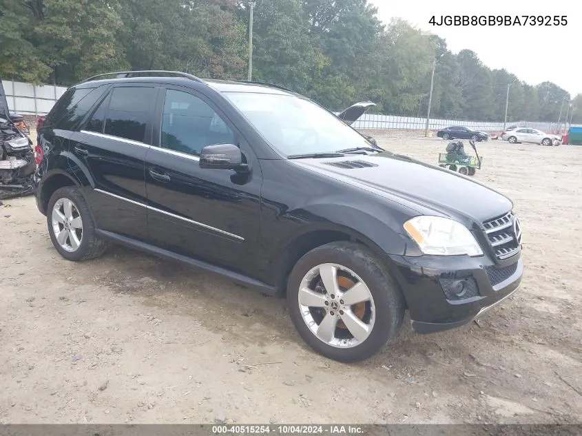 2011 Mercedes-Benz Ml 350 4Matic VIN: 4JGBB8GB9BA739255 Lot: 40515254