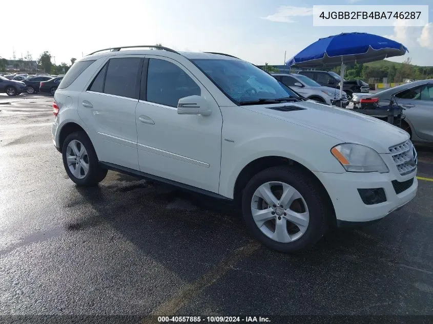 2011 Mercedes-Benz Ml 350 Bluetec 4Matic VIN: 4JGBB2FB4BA746287 Lot: 40557885