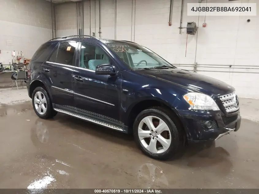 2011 Mercedes-Benz Ml 350 Bluetec 4Matic VIN: 4JGBB2FB8BA692041 Lot: 40570519