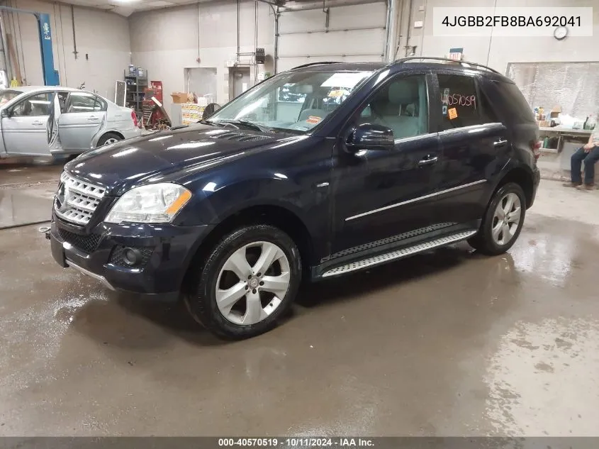 2011 Mercedes-Benz Ml 350 Bluetec 4Matic VIN: 4JGBB2FB8BA692041 Lot: 40570519