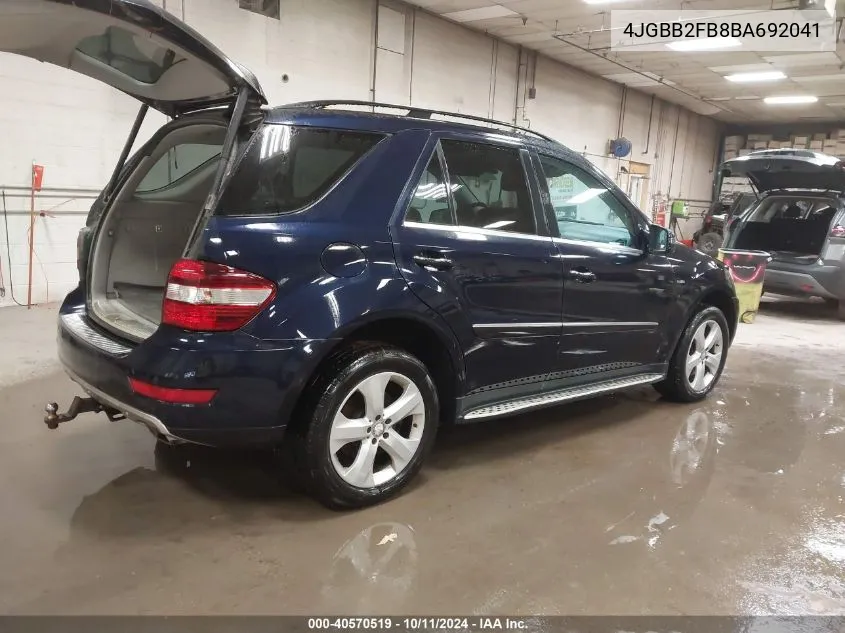 2011 Mercedes-Benz Ml 350 Bluetec 4Matic VIN: 4JGBB2FB8BA692041 Lot: 40570519