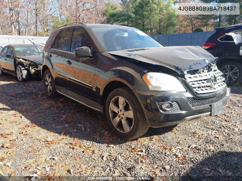 2011 Mercedes-Benz Ml 350 4Matic VIN: 4JGBB8GB9BA718437 Lot: 40809993