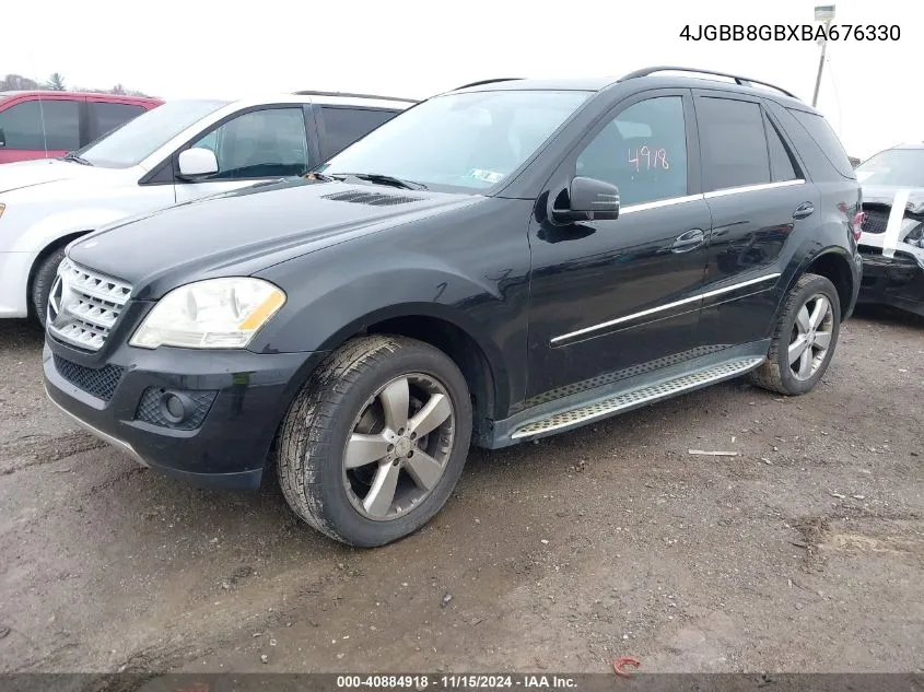 2011 Mercedes-Benz Ml 350 4Matic VIN: 4JGBB8GBXBA676330 Lot: 40884918