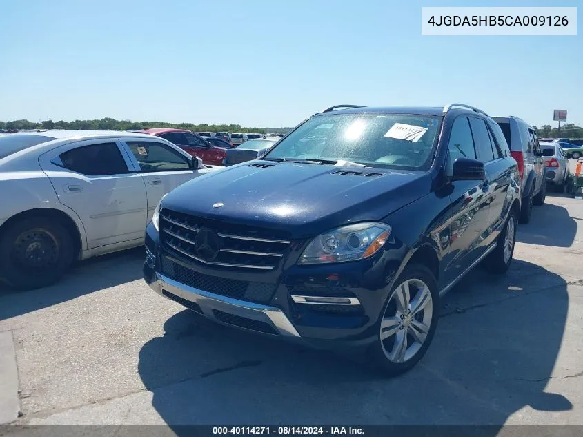 2012 Mercedes-Benz Ml 350 4Matic VIN: 4JGDA5HB5CA009126 Lot: 40114271