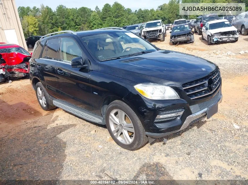 2012 Mercedes-Benz Ml 350 350 4Matic VIN: 4JGDA5HB6CA025089 Lot: 40194182