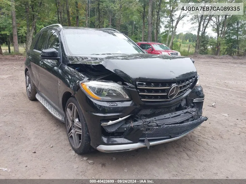 2012 Mercedes-Benz Ml 63 Amg 4Matic VIN: 4JGDA7EB7CA089335 Lot: 40423699