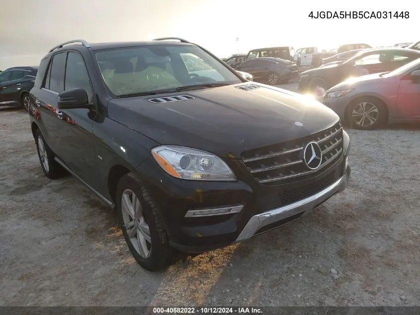 2012 Mercedes-Benz Ml 350 4Matic VIN: 4JGDA5HB5CA031448 Lot: 40582022