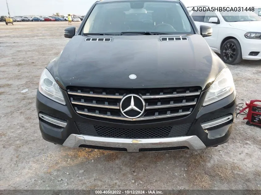 2012 Mercedes-Benz Ml 350 4Matic VIN: 4JGDA5HB5CA031448 Lot: 40582022