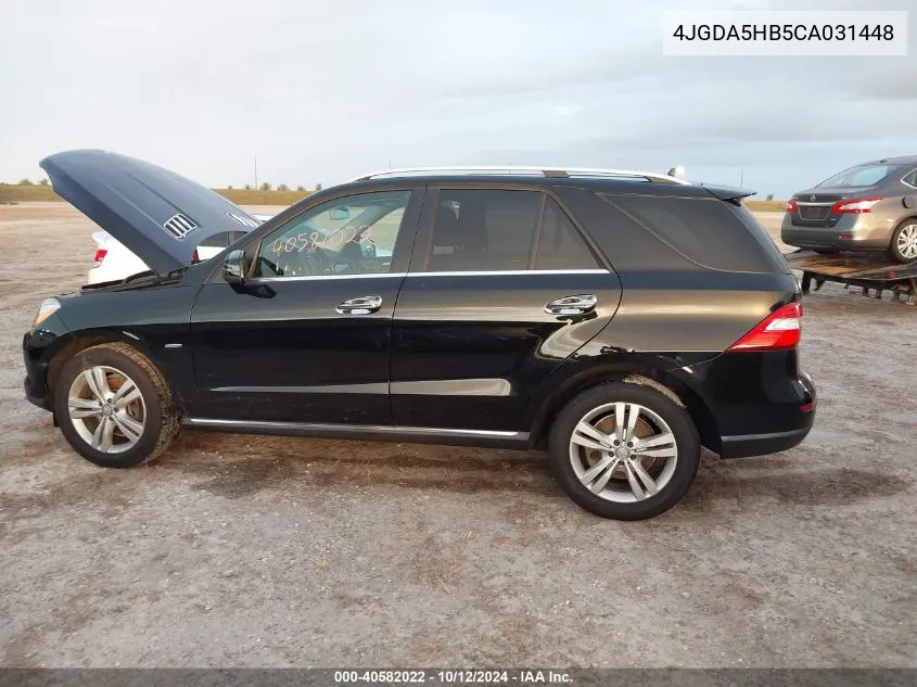 2012 Mercedes-Benz Ml 350 4Matic VIN: 4JGDA5HB5CA031448 Lot: 40582022