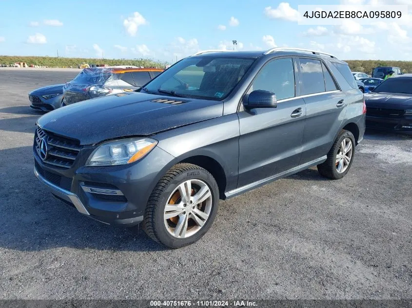 2012 Mercedes-Benz Ml 350 Bluetec 4Matic VIN: 4JGDA2EB8CA095809 Lot: 40751676