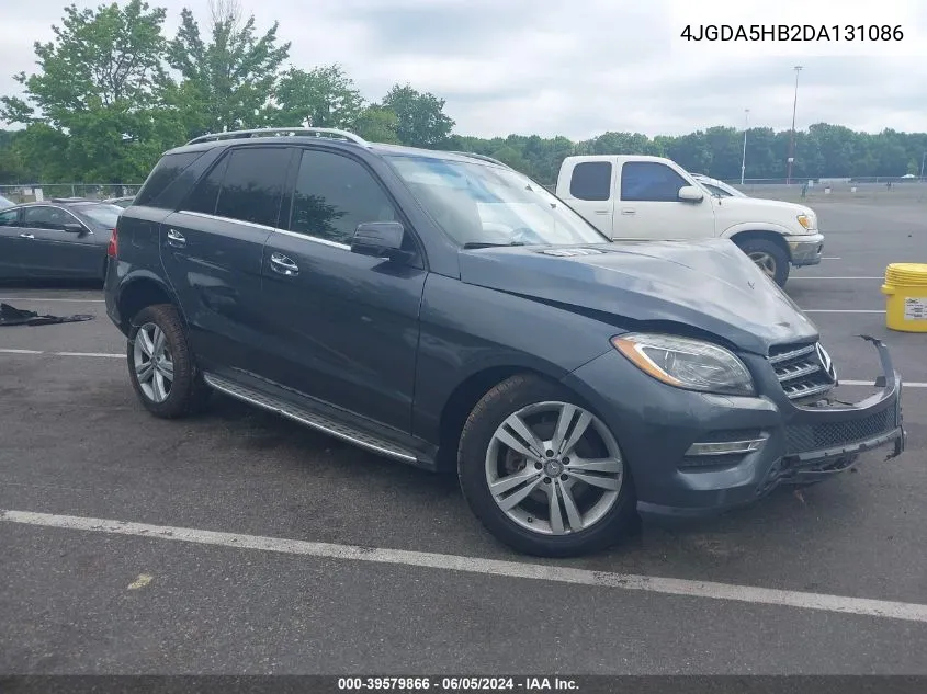 2013 Mercedes-Benz Ml 350 4Matic VIN: 4JGDA5HB2DA131086 Lot: 39579866