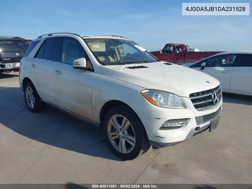 2013 Mercedes-Benz Ml 350 VIN: 4JGDA5JB1DA231528 Lot: 40011081