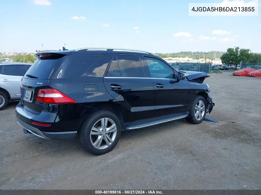 2013 Mercedes-Benz Ml 350 4Matic VIN: 4JGDA5HB6DA213855 Lot: 40199816