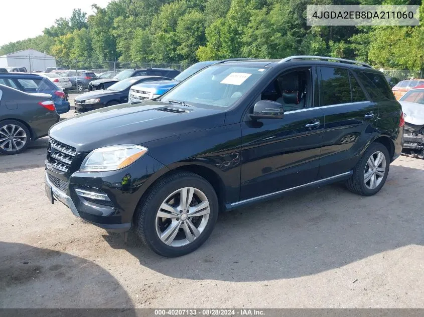 2013 Mercedes-Benz Ml 350 Bluetec 4Matic VIN: 4JGDA2EB8DA211060 Lot: 40207133