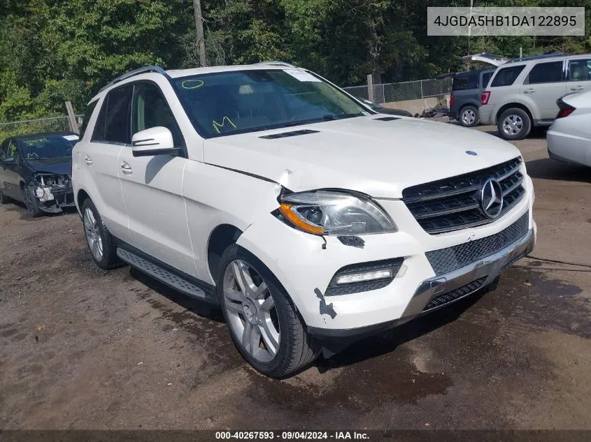 2013 Mercedes-Benz Ml 350 4Matic VIN: 4JGDA5HB1DA122895 Lot: 40267593