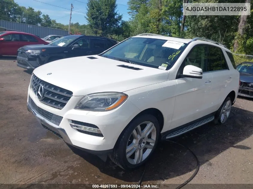 2013 Mercedes-Benz Ml 350 4Matic VIN: 4JGDA5HB1DA122895 Lot: 40267593