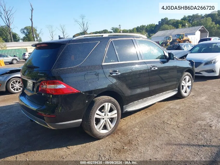 2013 Mercedes-Benz Ml 350 4Matic VIN: 4JGDA5HB6DA266720 Lot: 40278635