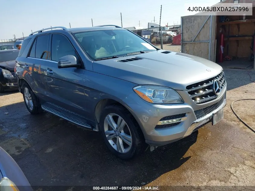 2013 Mercedes-Benz M-Class Ml 350 VIN: 4JGDA5JBXDA257996 Lot: 40284687